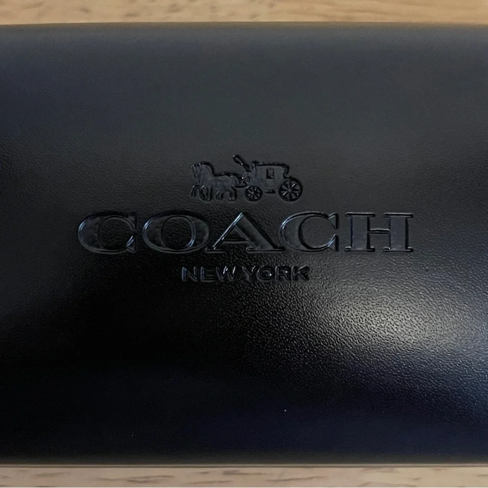 Coach Black Leather Eyeglass Case